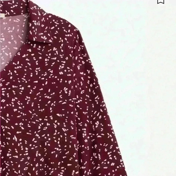 New Burgandy Beacon Stitch Fix Blouse V-neck  Large. New never worn E - Picture 6 of 13